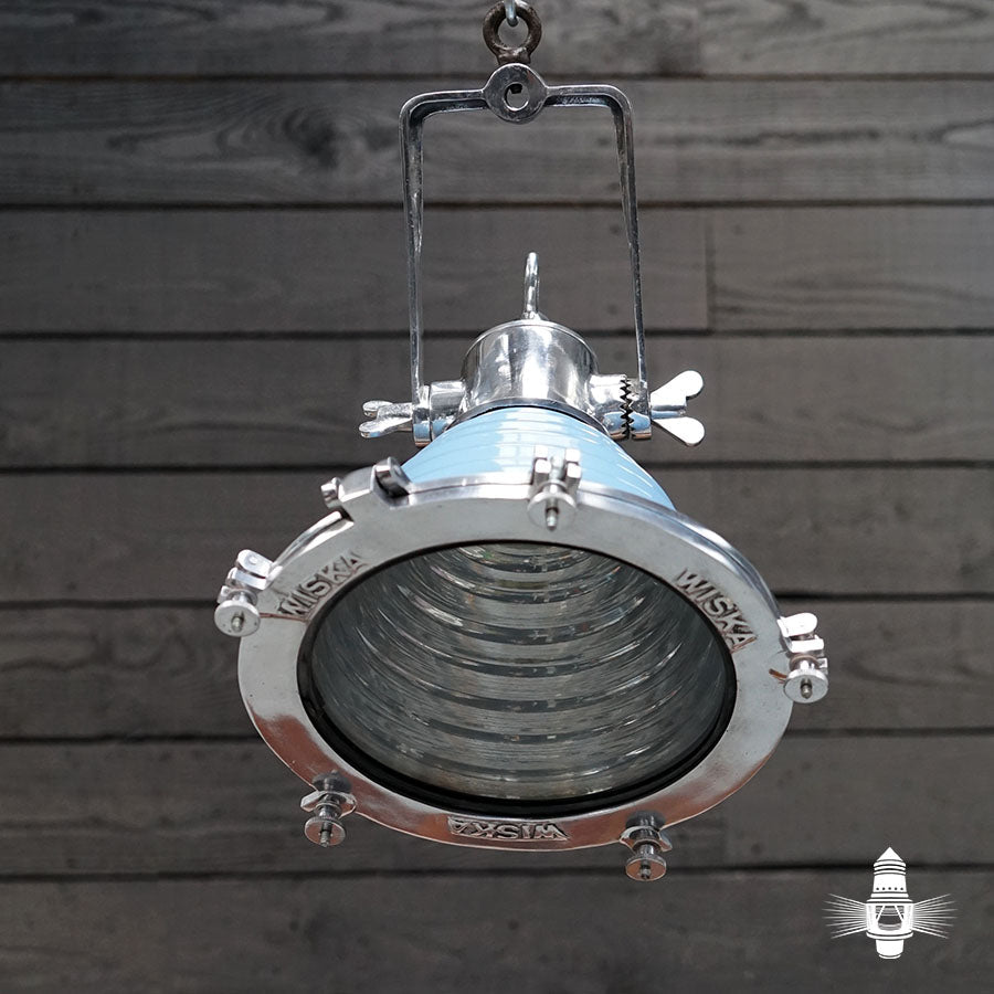 Wiska Aluminium Fluted Cargo Pendant - Trade Wind Blue Trinity Marine