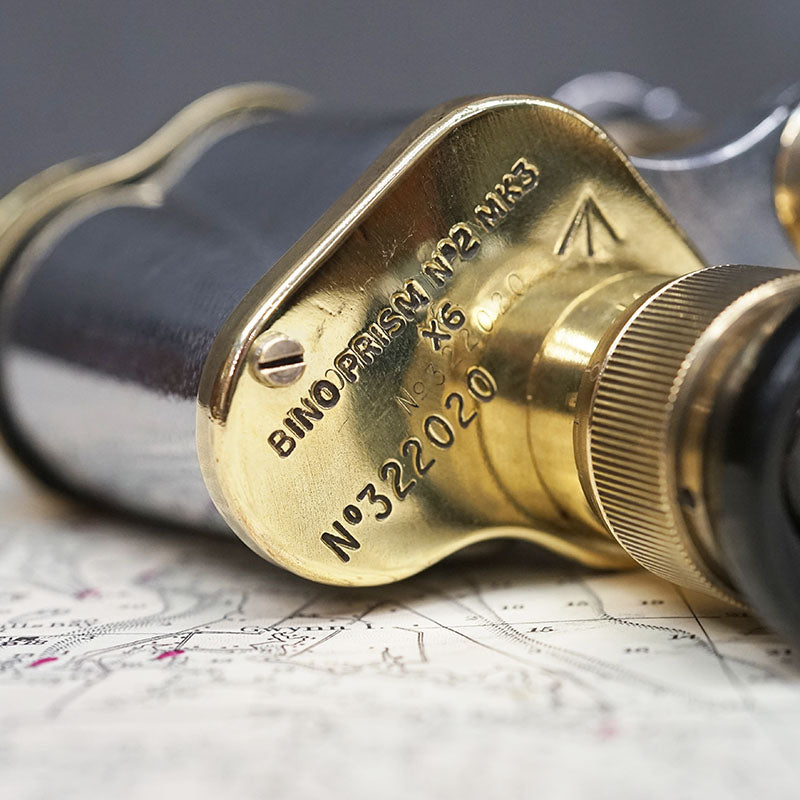 Polished WW2 Kershaw Zeiss Pattern Binoculars Trinity Marine