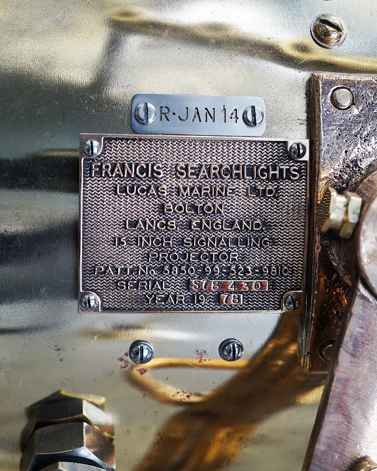 15in Francis Signalling Light Ex RFA Gold Rover Trinity Marine