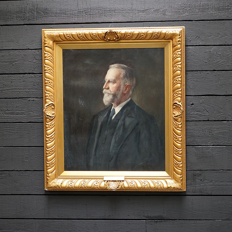 19th Cent. Lamport & Holt Shipping Co. Director Oil Portrait Trinity Marine
