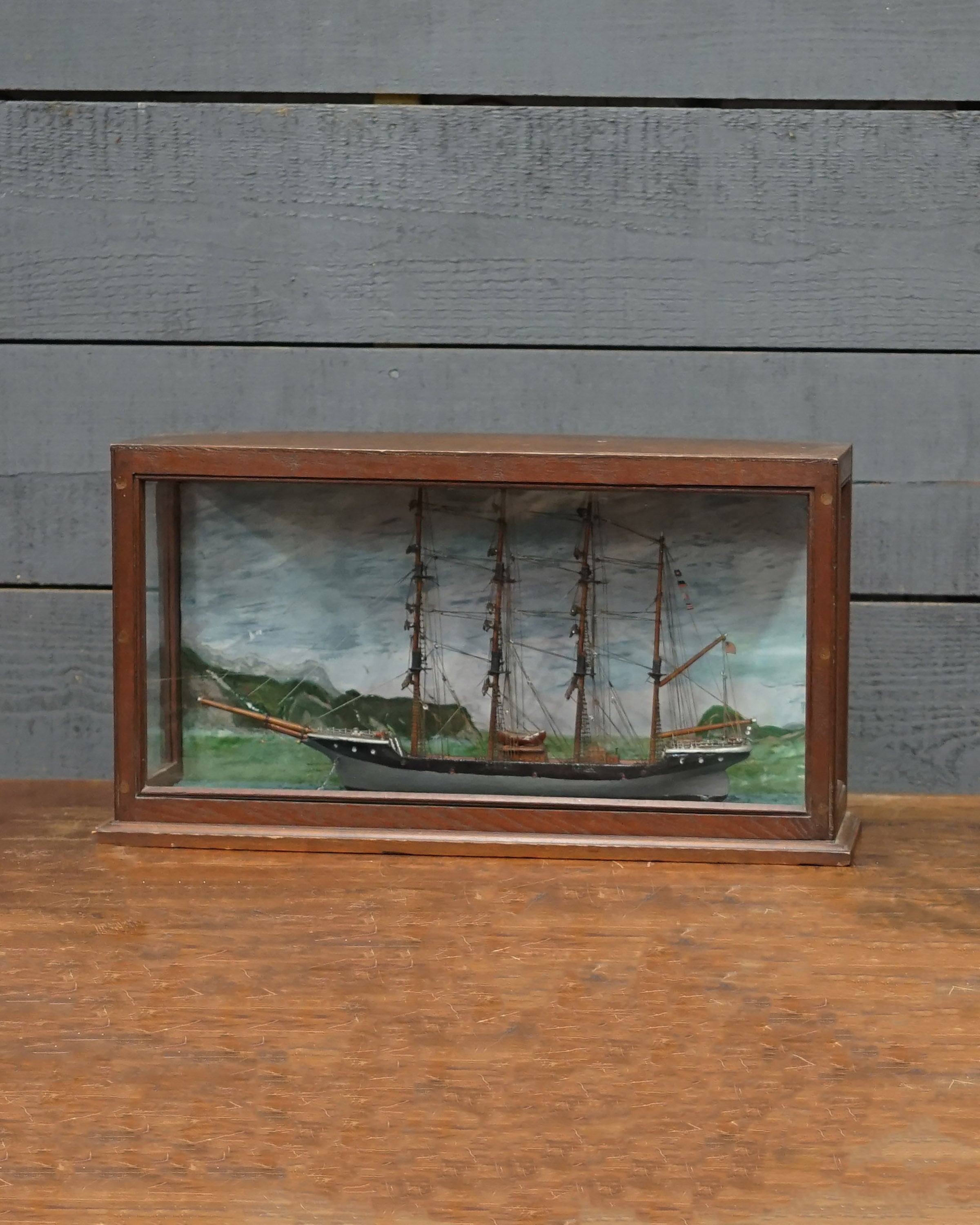 19th Cent. Cased Ship Model Diorama