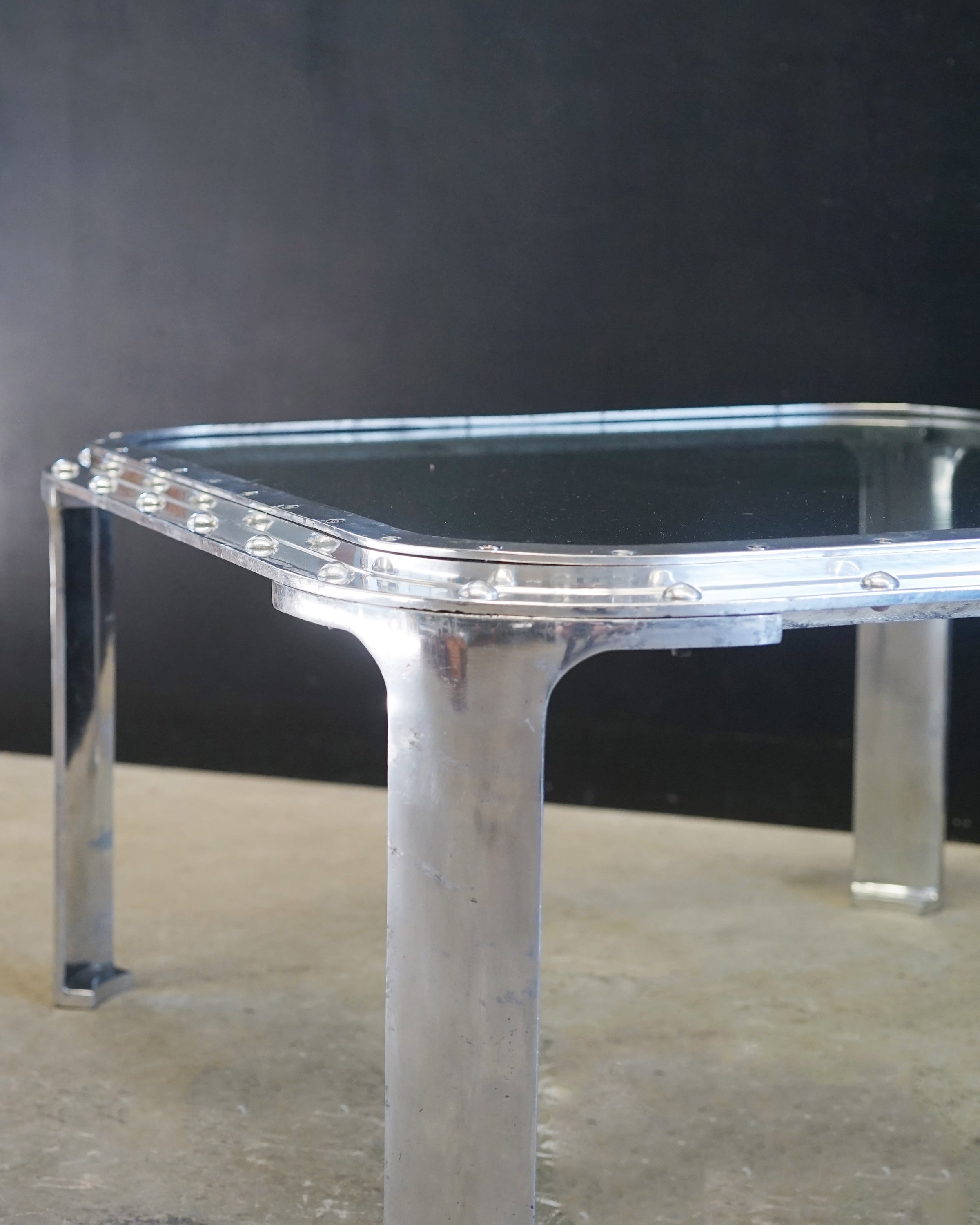 Reclaimed Ship’s Window Coffee Table - 34” Trinity Marine