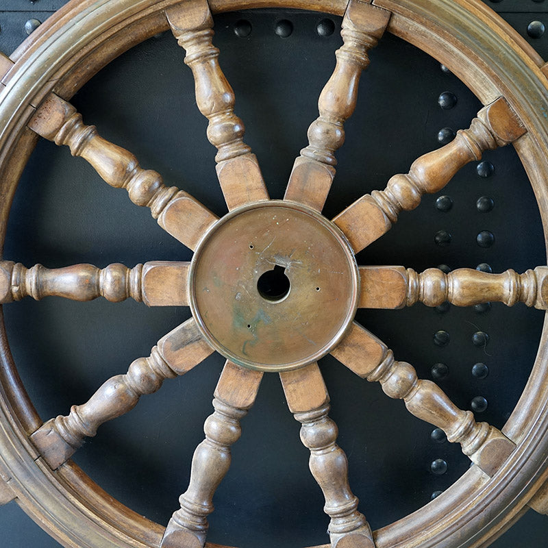 c1870 Mighty Steam Ship's 5ft Helm Trinity Marine