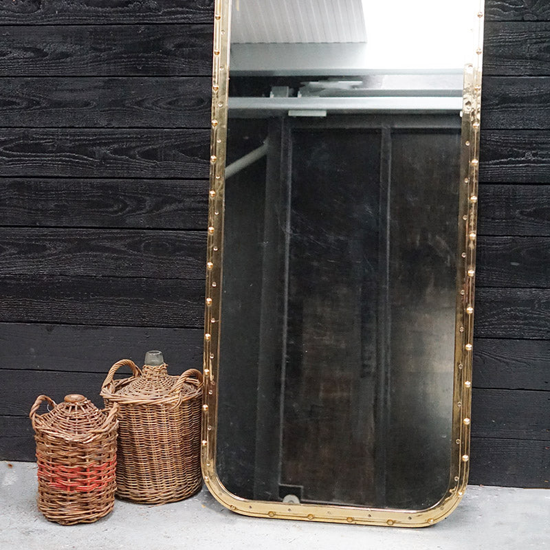 6ft Brass Ships Window Mirror ex RMS Windsor Castle Trinity Marine