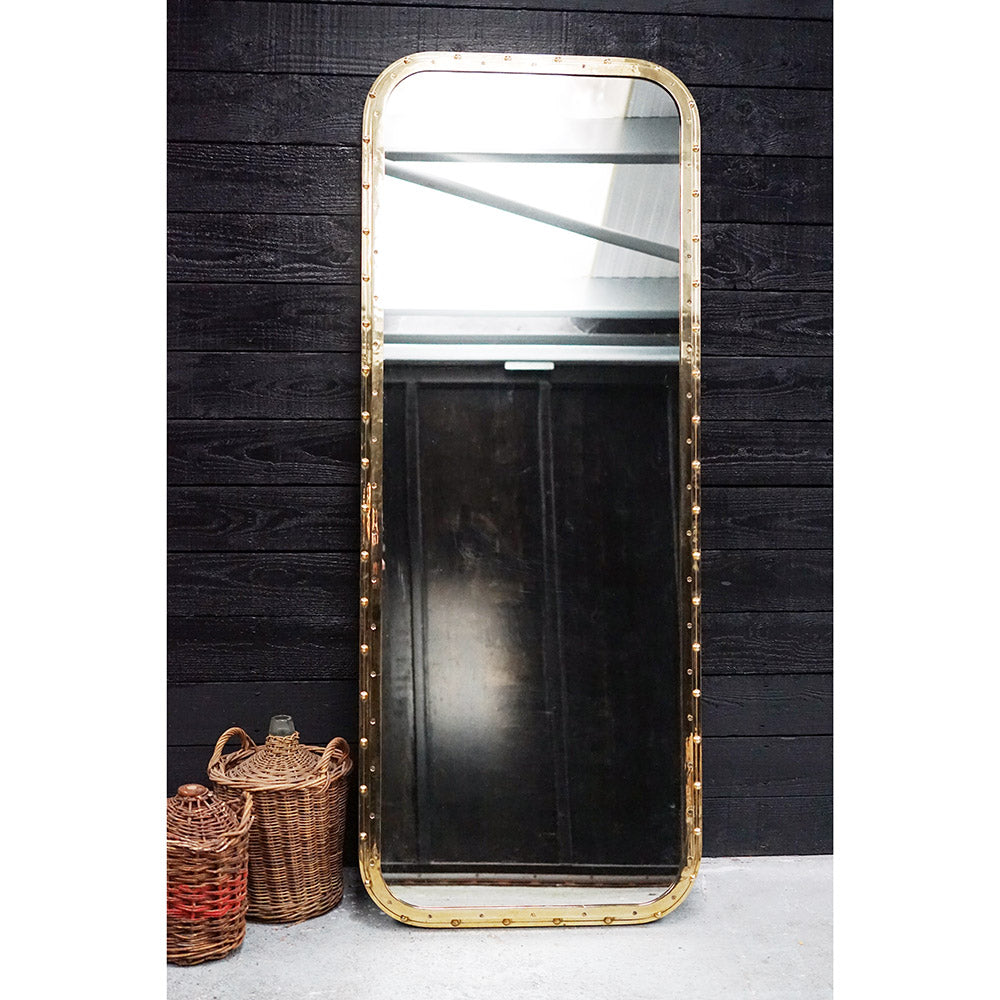 6ft Brass Ships Window Mirror ex RMS Windsor Castle Trinity Marine