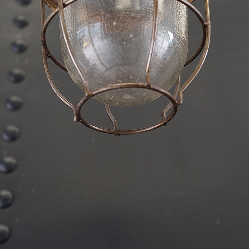 Acorn Dappled Glass Brass Pendant Trinity Marine