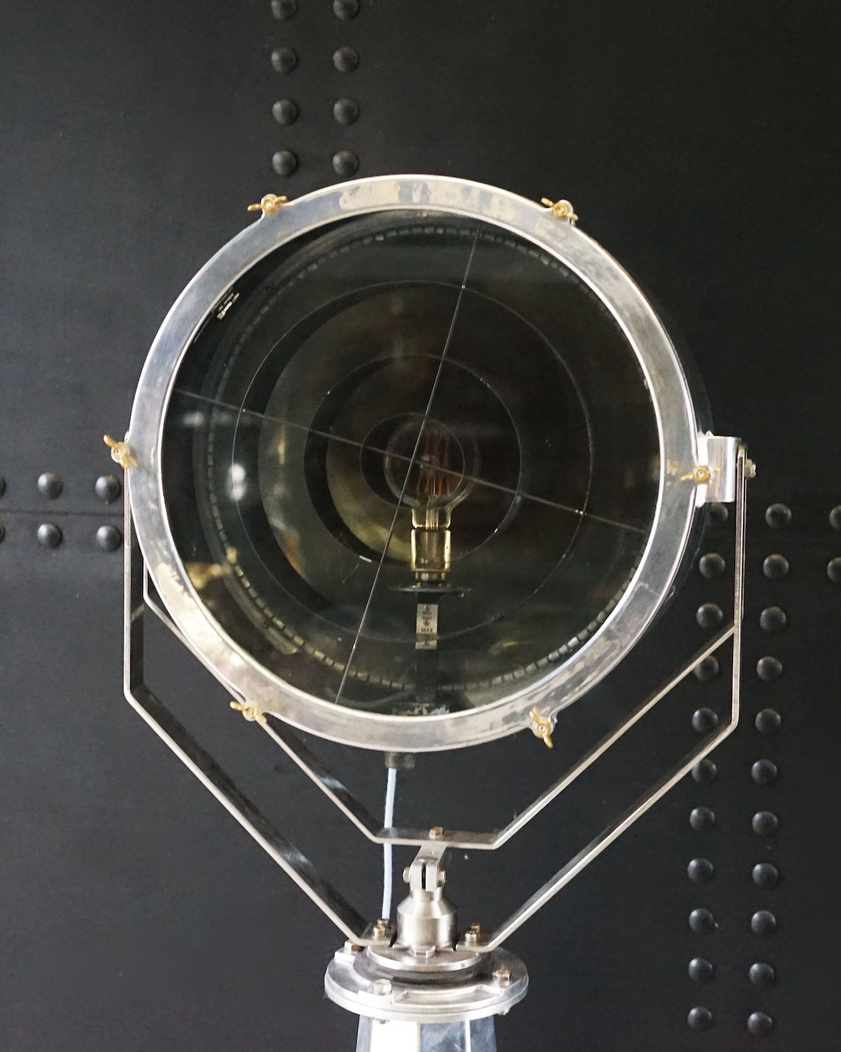 Vintage Merchant Ships Searchlight on Hexagon Pedestal - Target Trinity Marine