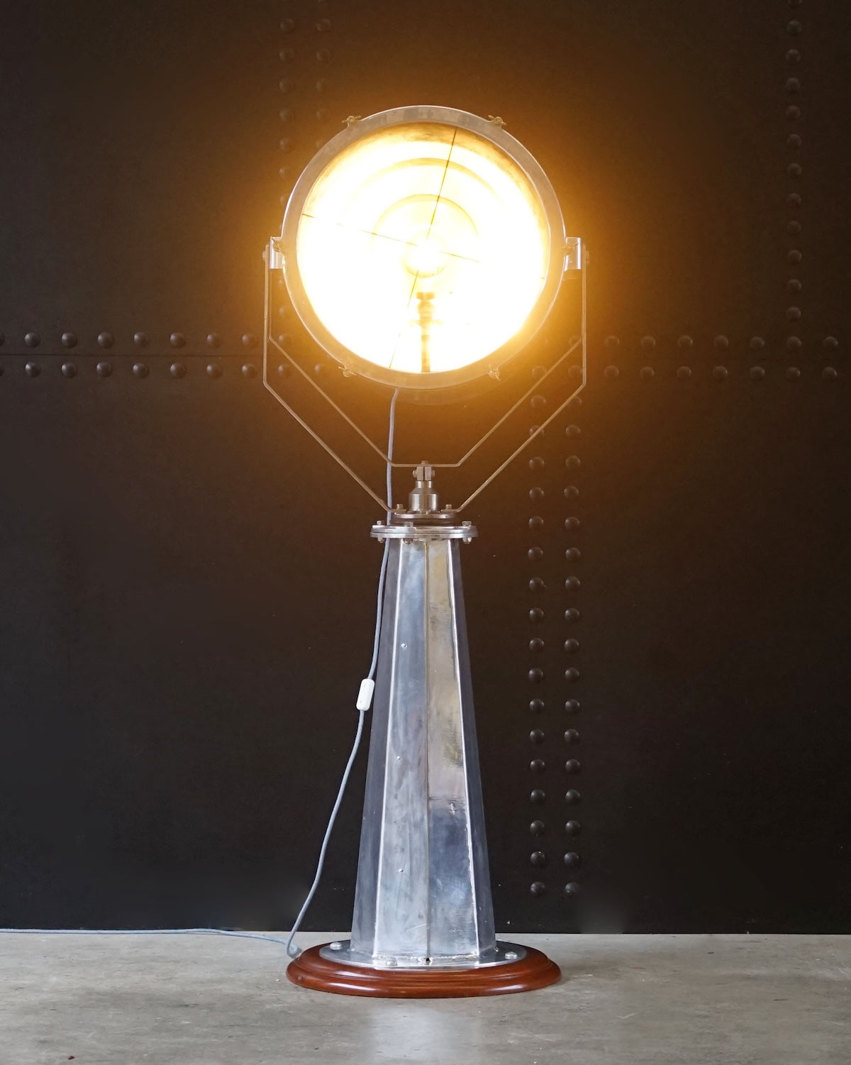 Vintage Merchant Ships Searchlight on Hexagon Pedestal - Target Trinity Marine