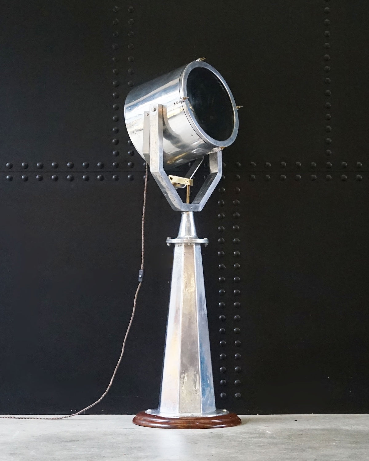 Vintage Merchant Ships Searchlight on Hexagon Pedestal Trinity Marine