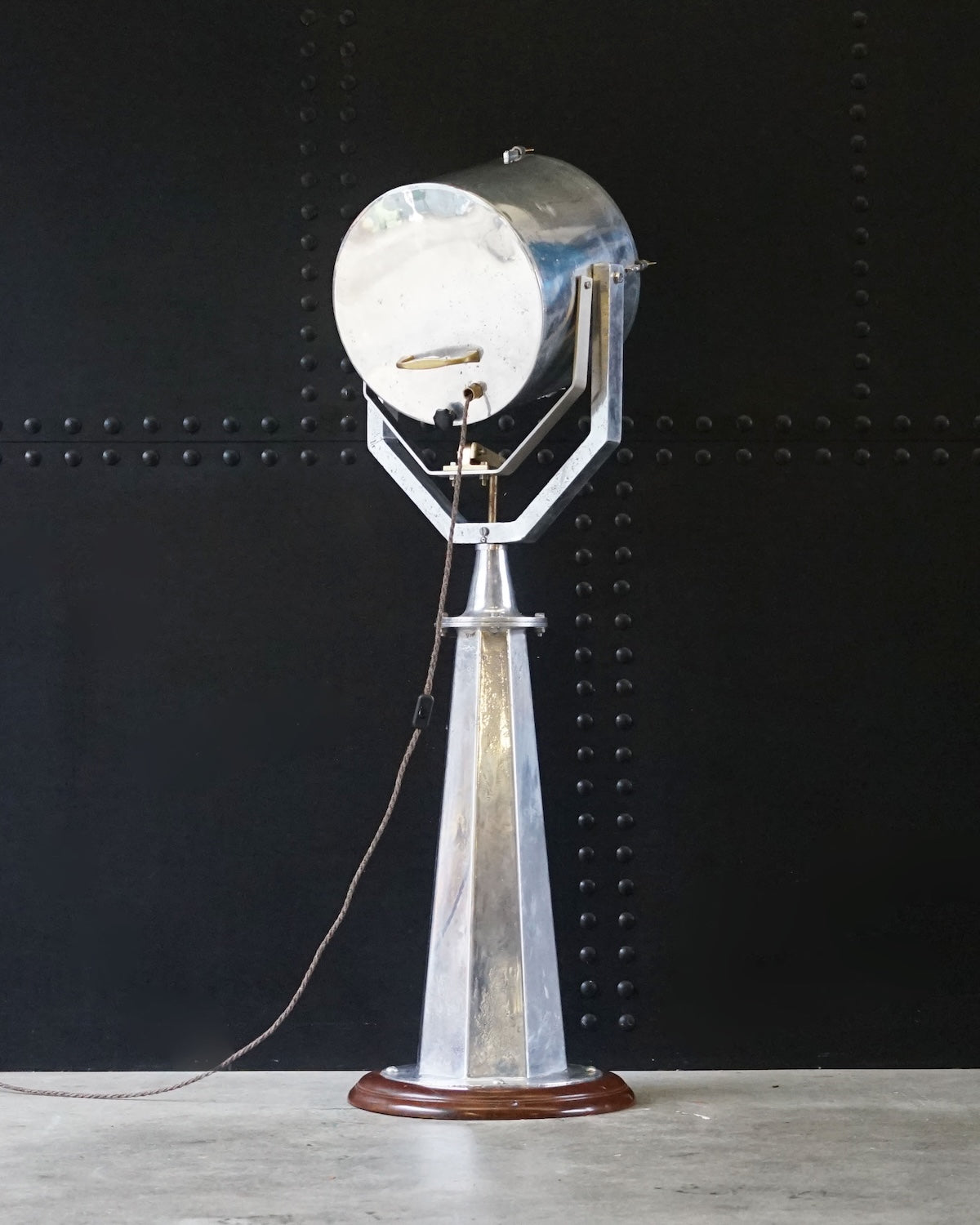 Vintage Merchant Ships Searchlight on Hexagon Pedestal Trinity Marine