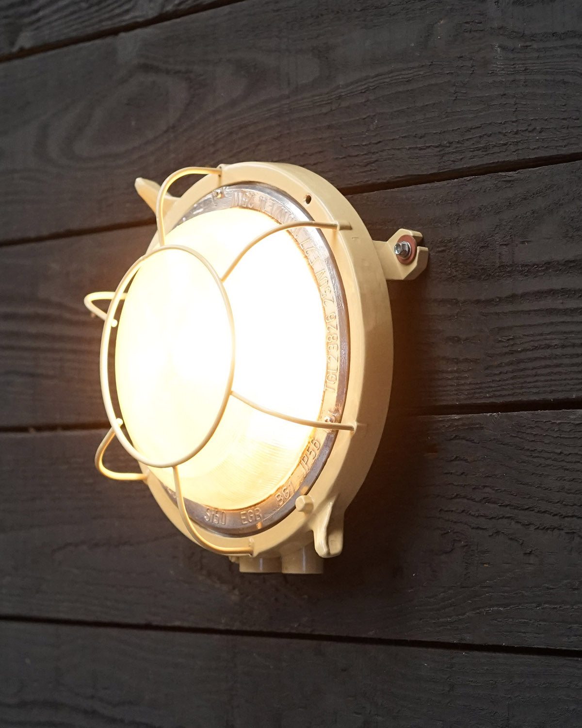 Vintage GDR Ships Wall Light - Beige Sand Trinity Marine