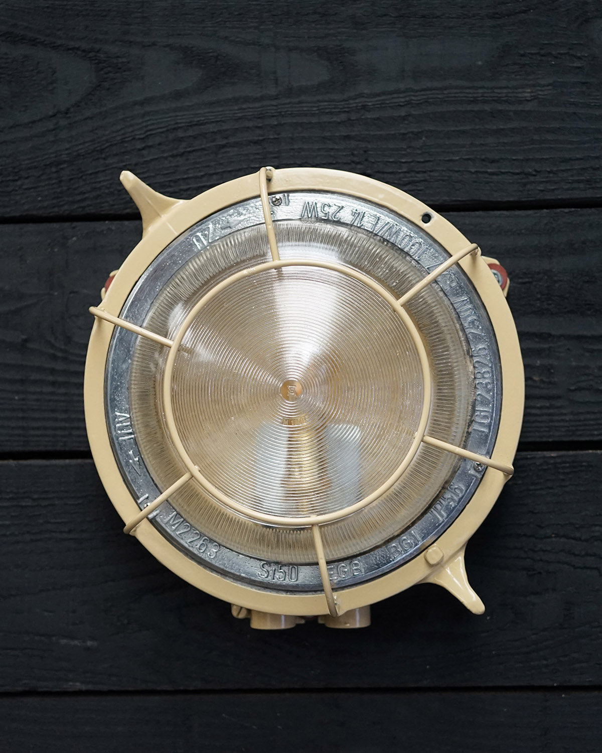Vintage GDR Ships Wall Light - Beige Sand Trinity Marine