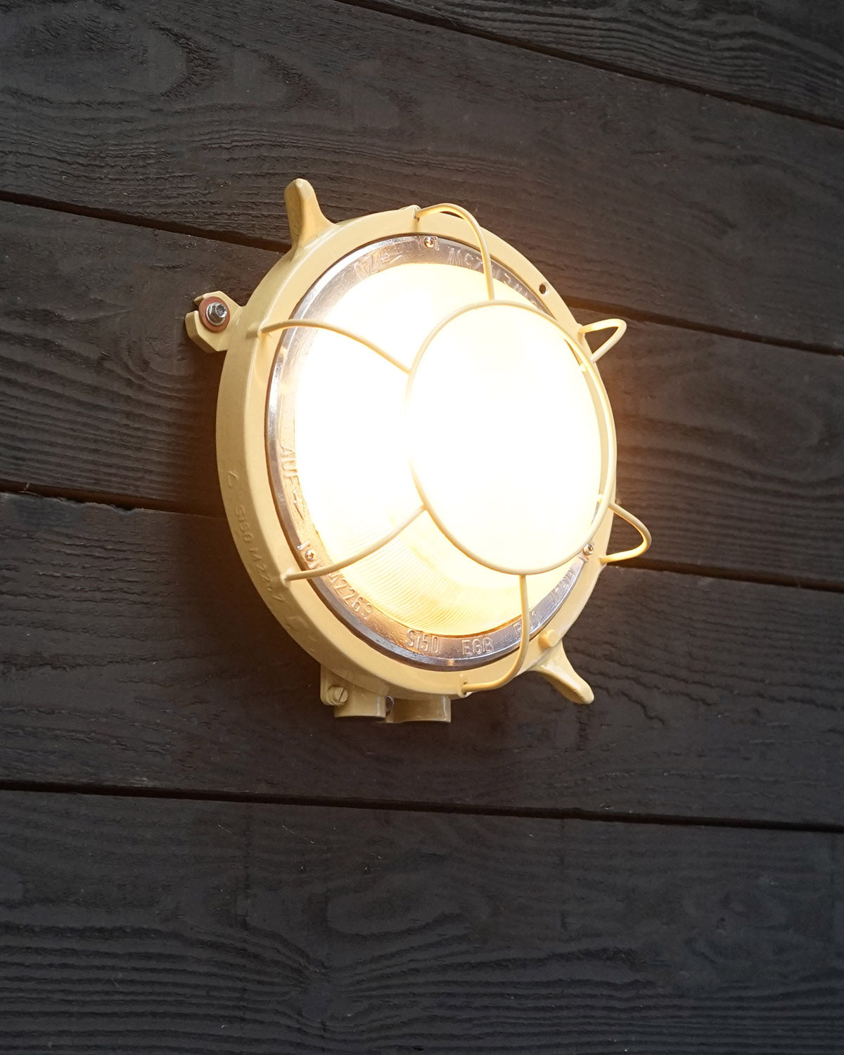 Vintage GDR Ships Wall Light - Beige Sand Trinity Marine
