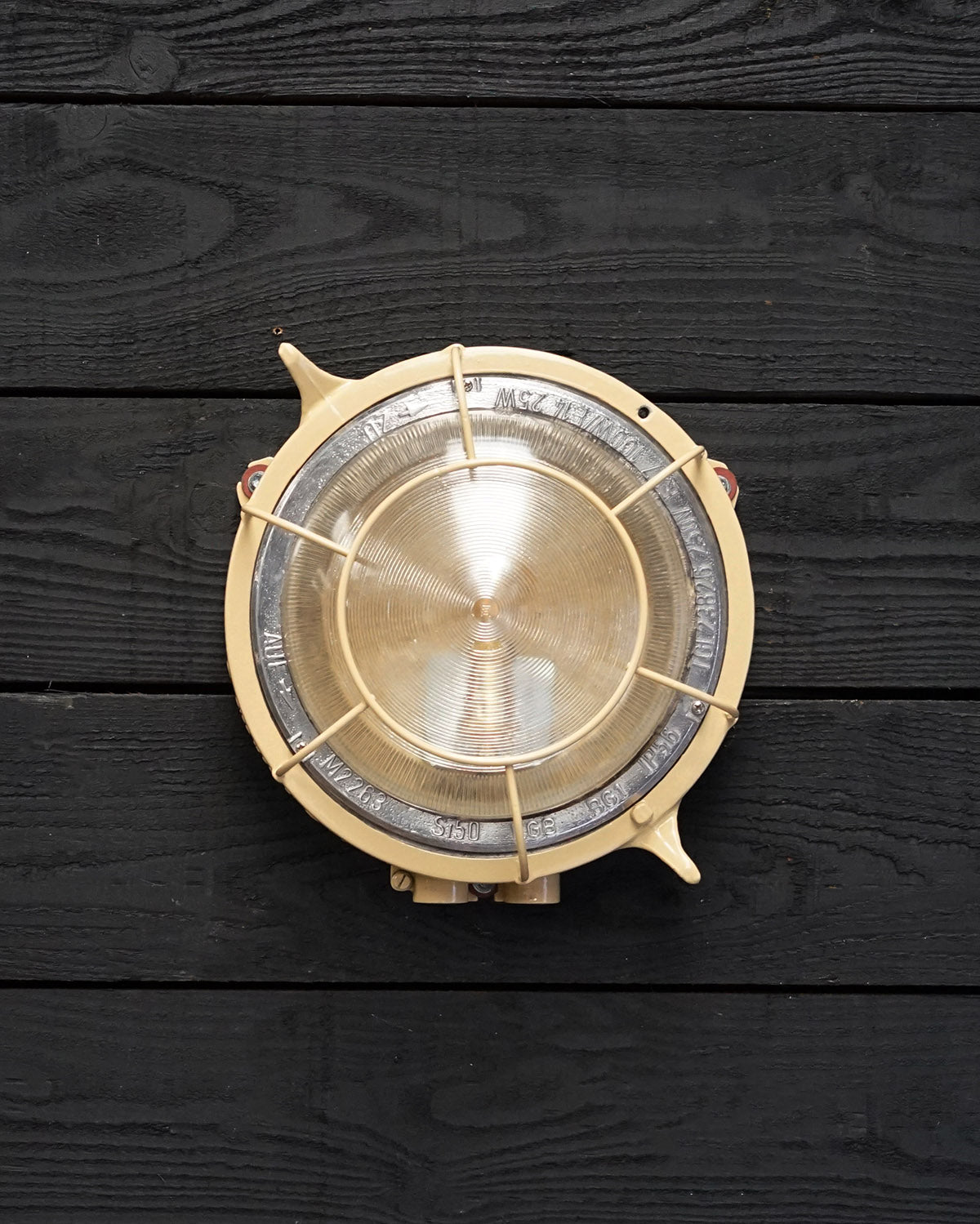 Vintage GDR Ships Wall Light - Beige Sand Trinity Marine