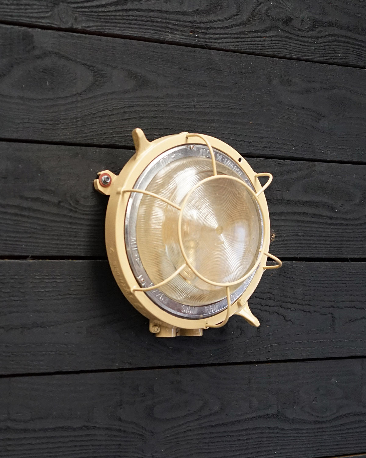 Vintage GDR Ships Wall Light - Beige Sand Trinity Marine