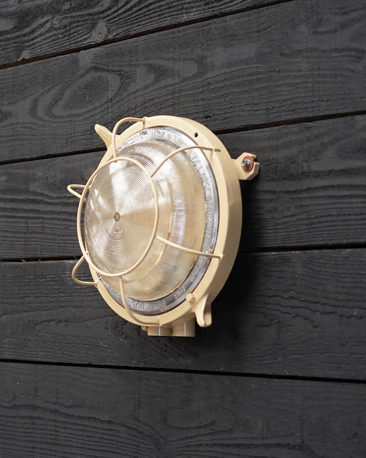 Vintage GDR Ships Wall Light - Beige Sand Trinity Marine