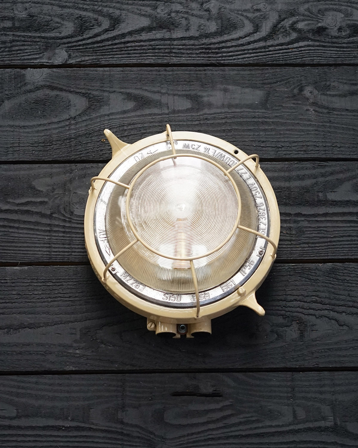 Vintage GDR Ships Wall Light - Beige Sand Trinity Marine