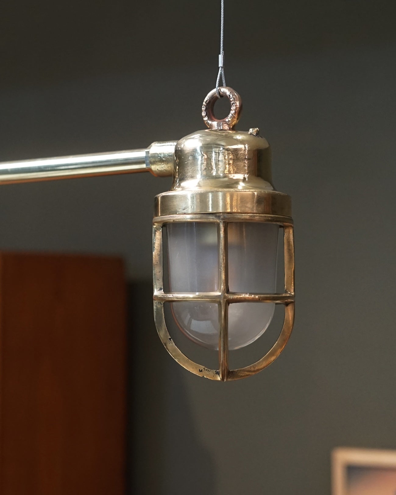 Bespoke Island Pendant Lights - Frosted & Cage Trinity Marine