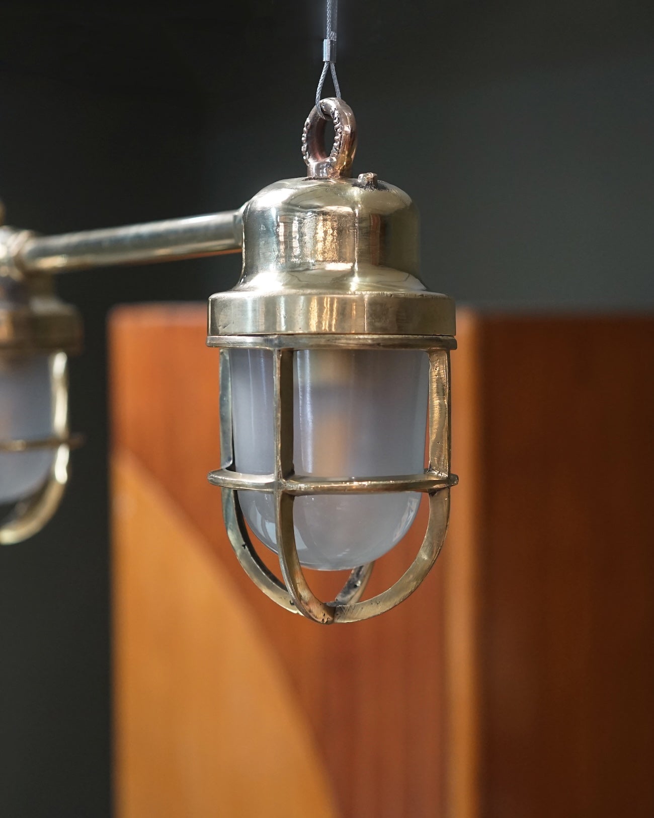 Bespoke Island Pendant Lights - Frosted & Cage Trinity Marine