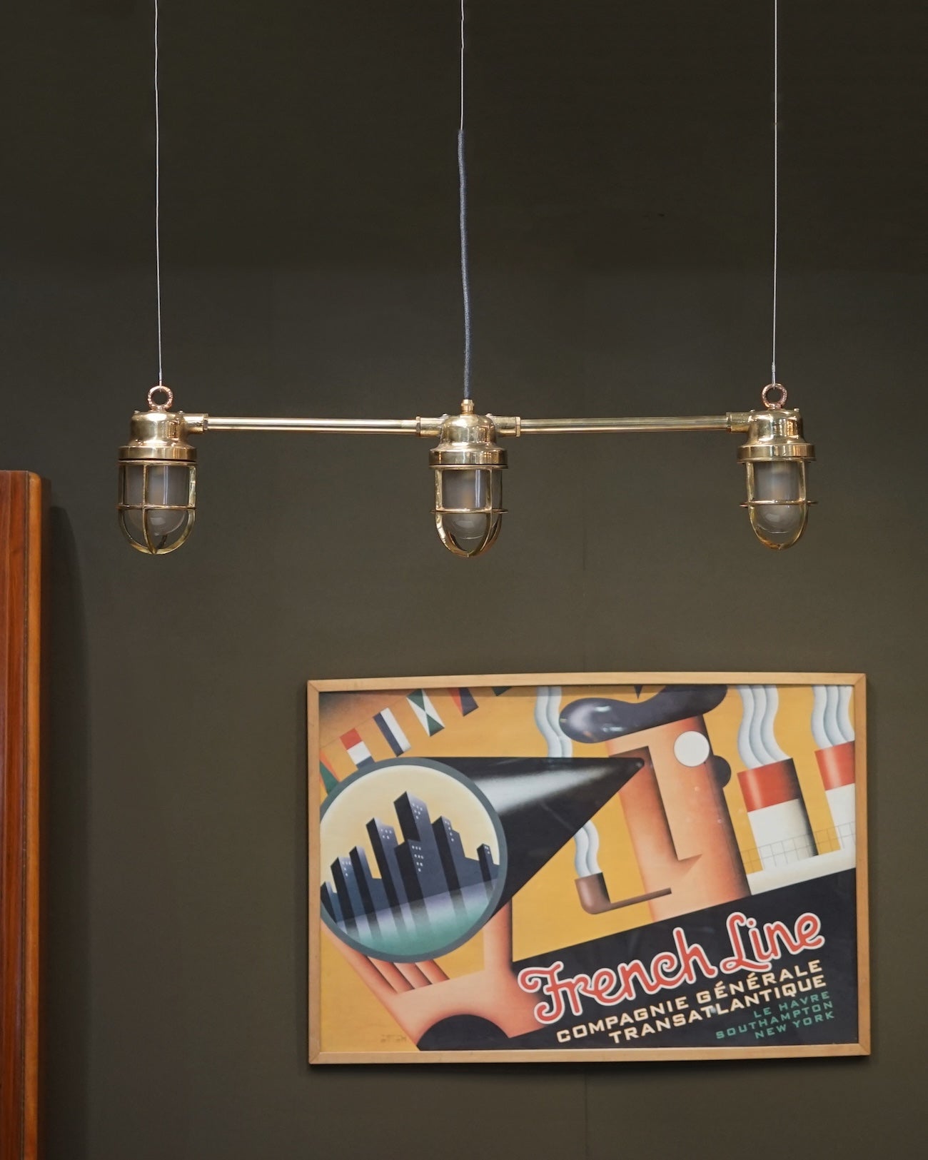 Bespoke Island Pendant Lights - Frosted & Cage Trinity Marine