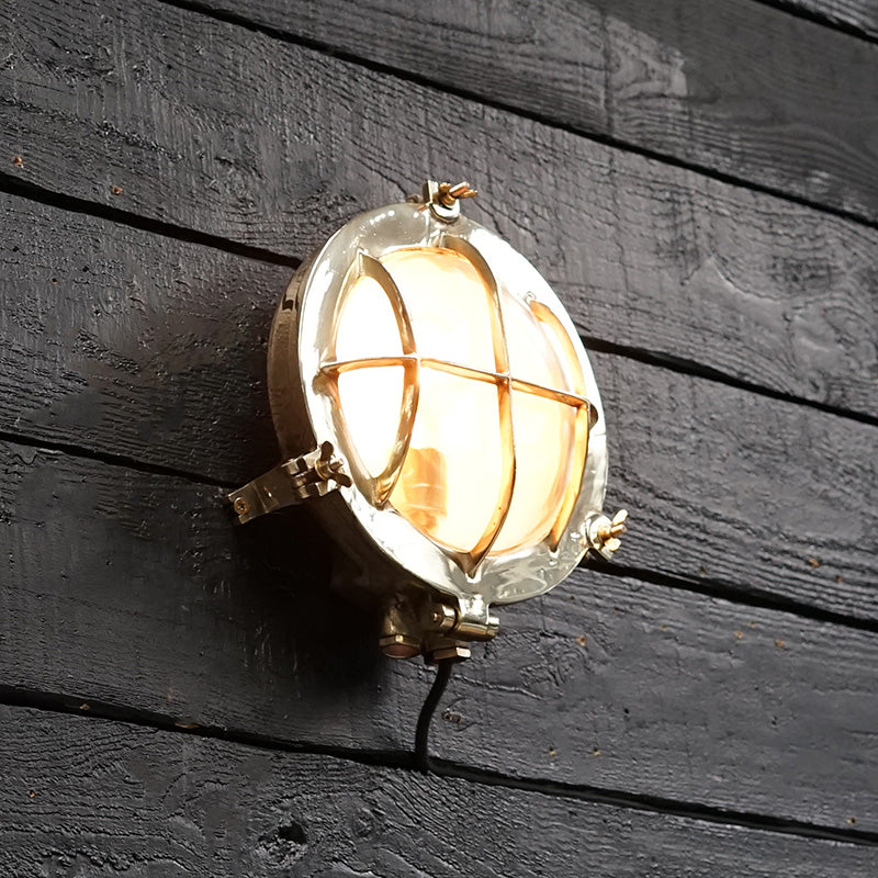 Brass Bulkhead Light - MV Lake Hill Trinity Marine