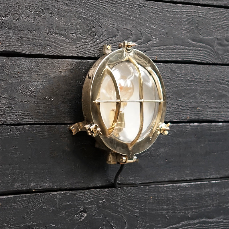 Brass Bulkhead Light - MV Lake Hill Trinity Marine