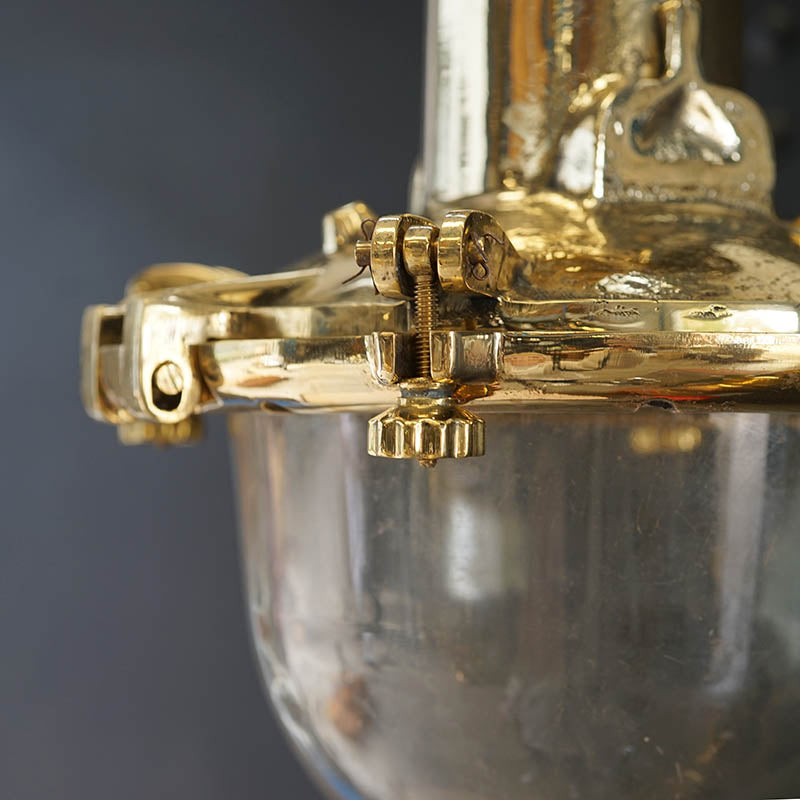 Brass Domed Fox Light Pendant Trinity Marine