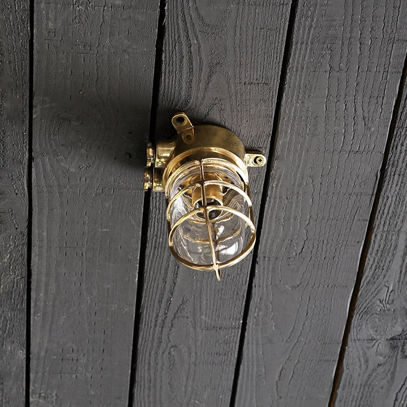 Brass Passage Ceiling/Post Light - Ex Japanese Navy Trinity Marine