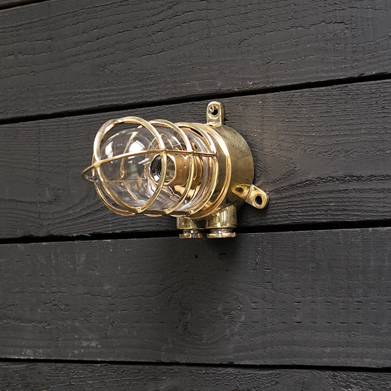 Brass Passage Ceiling/Post Light - Ex Japanese Navy Trinity Marine