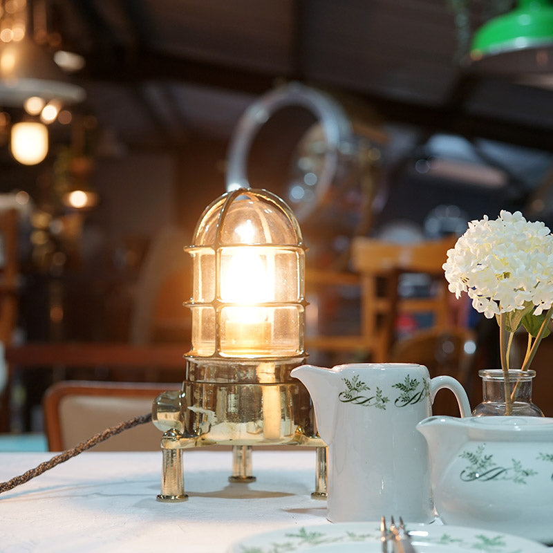 Brass Passage Table Lamp c.1970 Trinity Marine