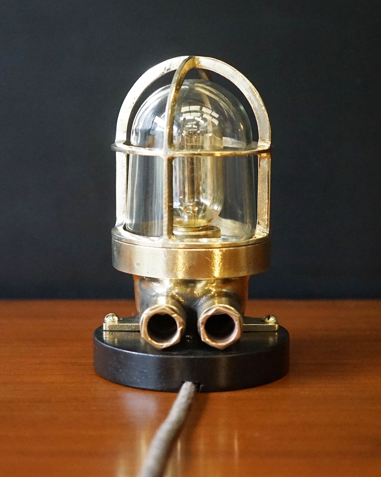 Brass German Navy Desk Lamp Trinity Marine
