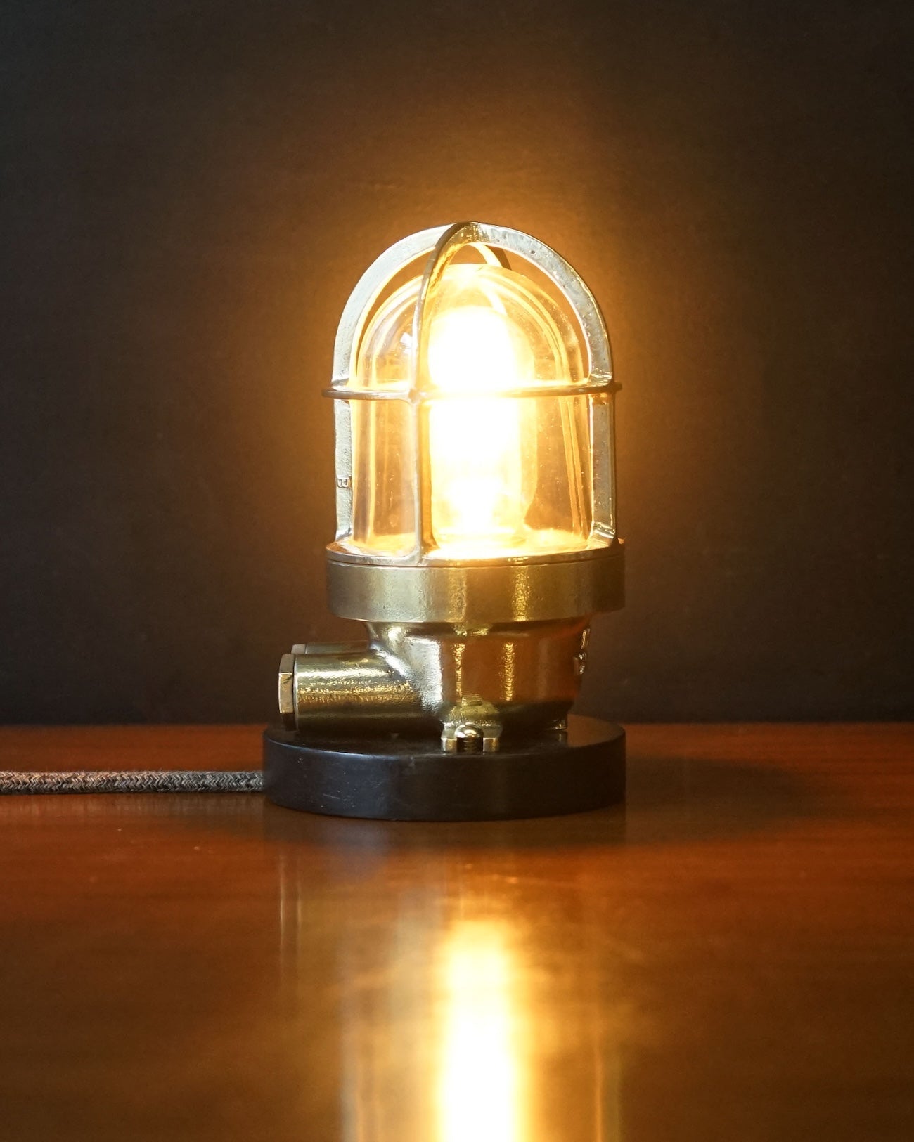 Brass German Navy Desk Lamp Trinity Marine