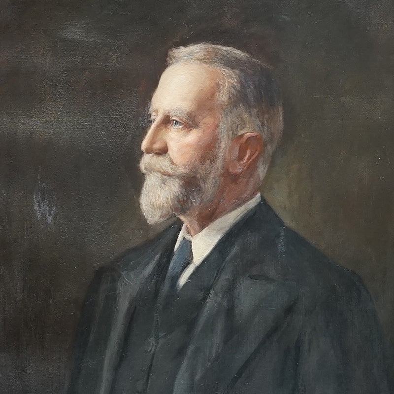 19th Cent. Lamport & Holt Shipping Co. Director Oil Portrait Trinity Marine