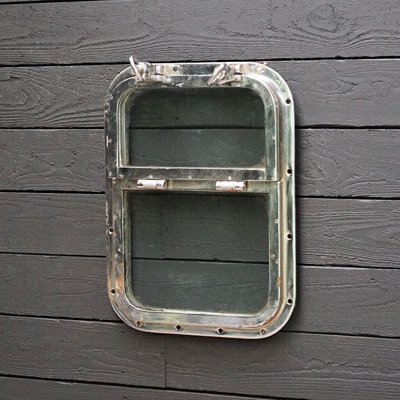 Salvaged Chromed Brass Ships Bridge Window Trinity Marine