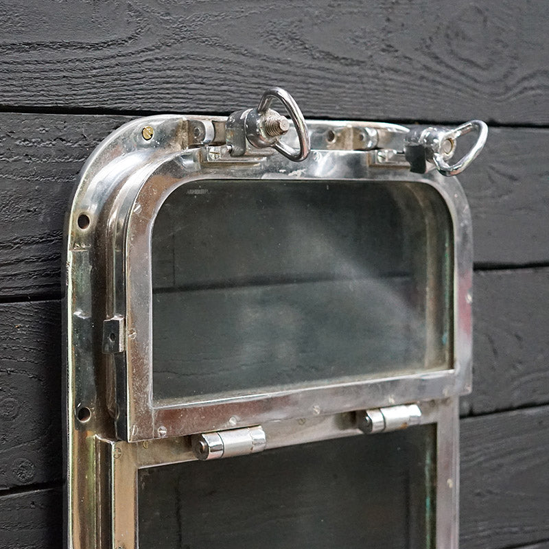 Salvaged Chromed Brass Ships Bridge Window Trinity Marine
