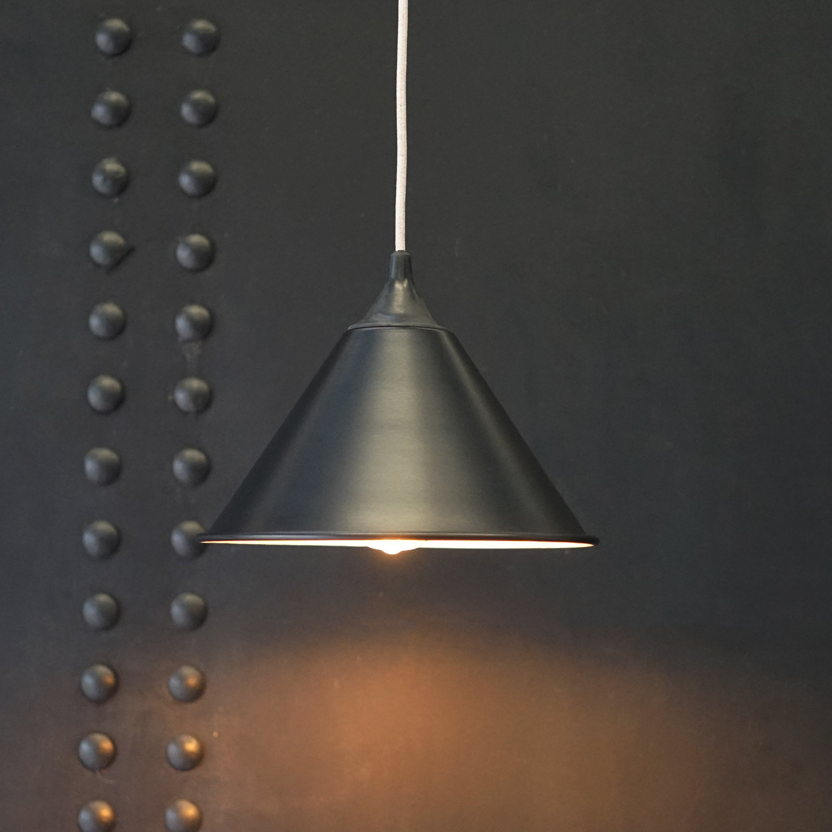 Reclaimed Army Field Conical Pendant Light - Colours Trinity Marine