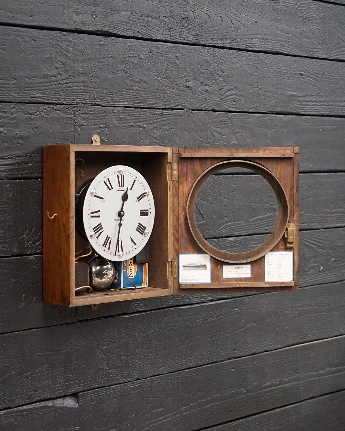 Rare WW2 Cased Ships Convoy Clock from MV Darro Trinity Marine