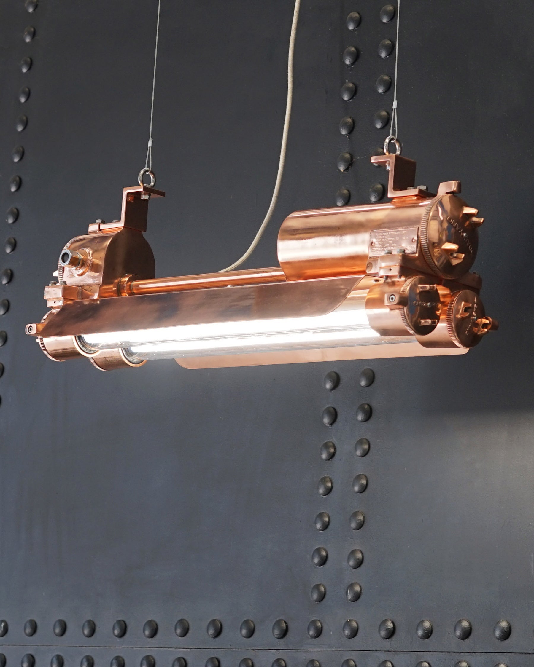 Explosion Double Tube Lights - Copper Plate Trinity Marine