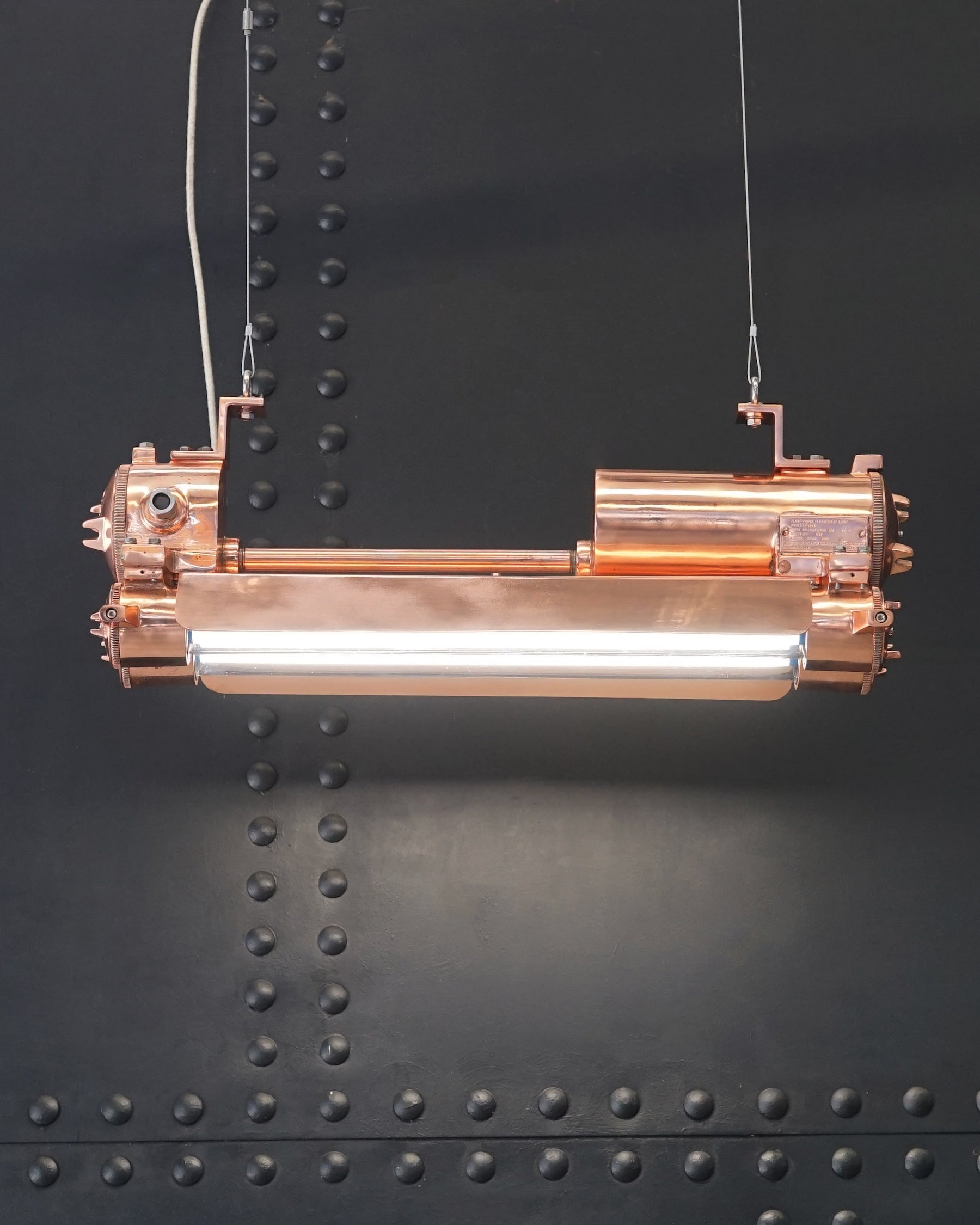 Explosion Double Tube Lights - Copper Plate Trinity Marine