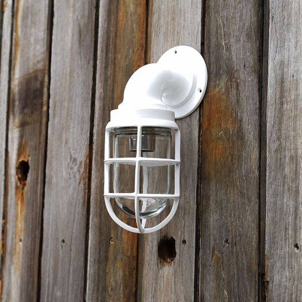 Large White Swan Neck Wall Light Trinity Marine