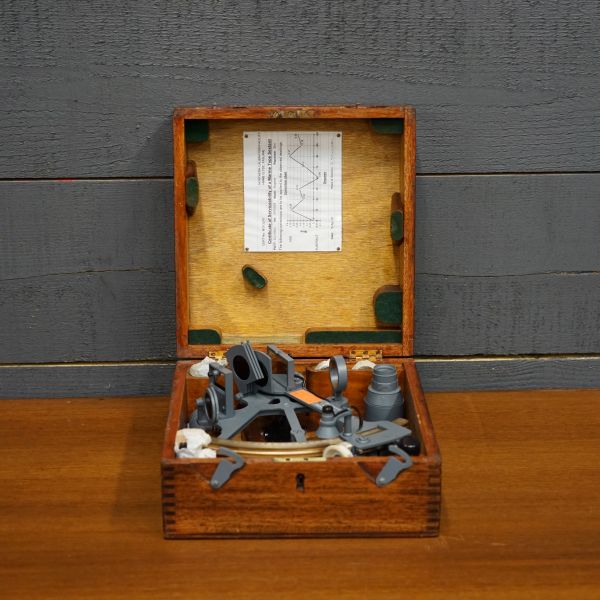 Royal Navy Silver Scale Sextant - Henry Hughes & Son Unpolished Trinity Marine