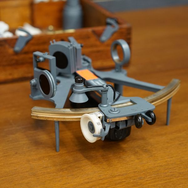 Royal Navy Silver Scale Sextant - Henry Hughes & Son Unpolished Trinity Marine