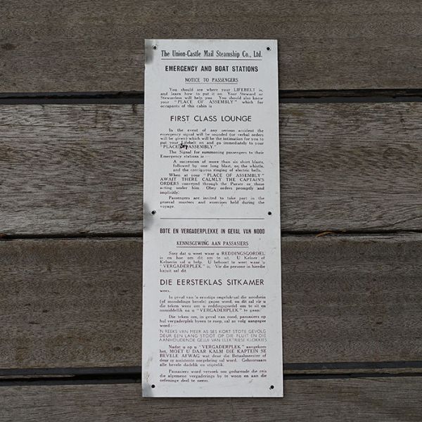 RMS Windsor Castle Boat Station Sign Trinity Marine