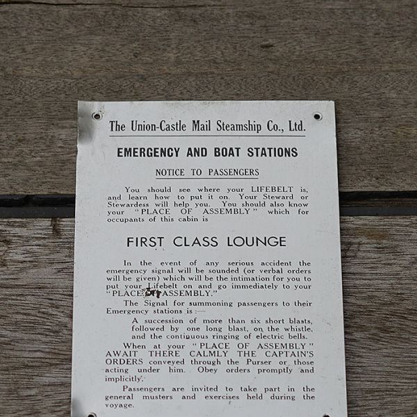 RMS Windsor Castle Boat Station Sign Trinity Marine