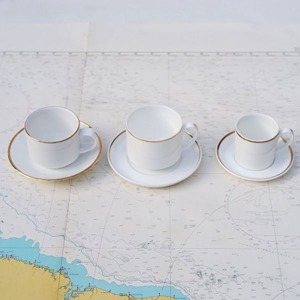 HMS Ark Royal HMS Invincible - Set of 4 Espresso Cup and Saucer Trinity Marine