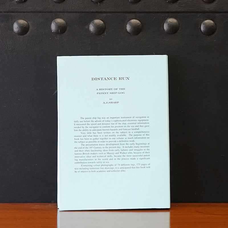 Distance Run - The Story of the Patent Ships Log - Book Trinity Marine
