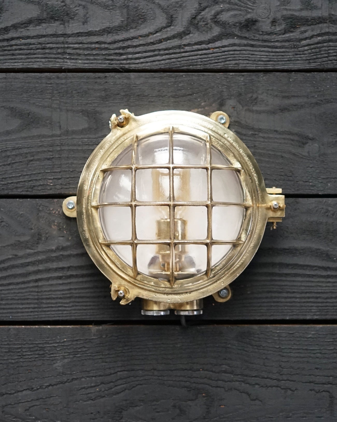 East German 6 Bar Solid Brass Bulkhead Light Trinity Marine