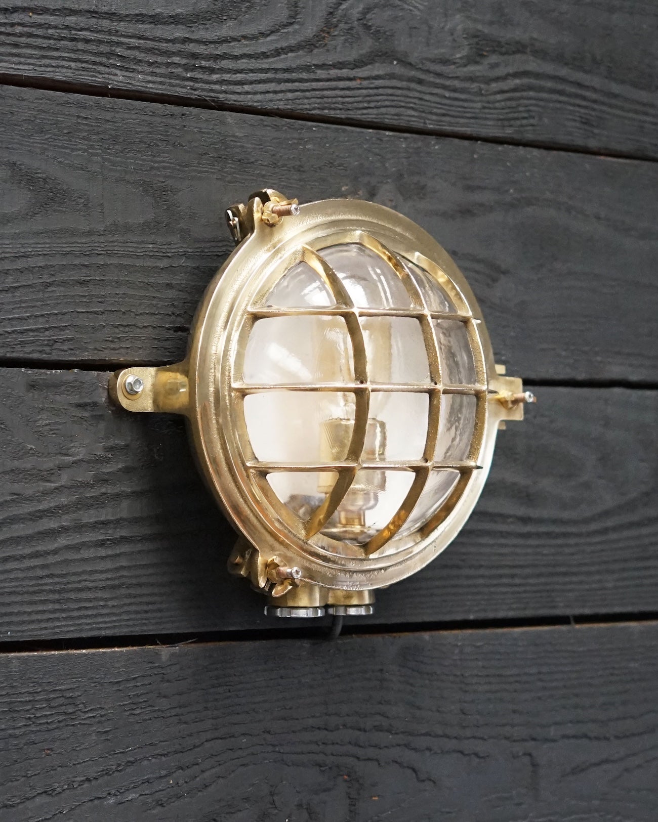 East German 6 Bar Solid Brass Bulkhead Light Trinity Marine