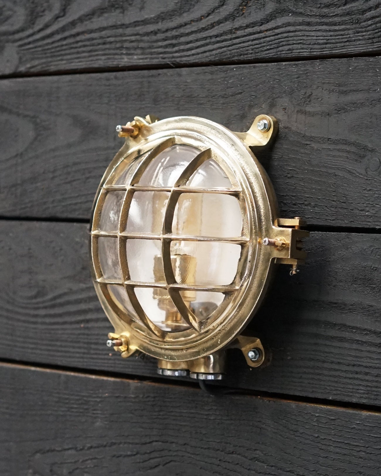 East German 6 Bar Solid Brass Bulkhead Light Trinity Marine