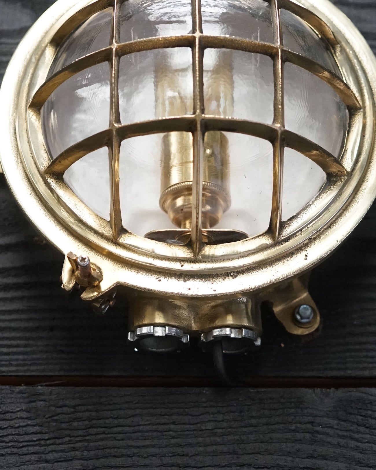 East German 6 Bar Solid Brass Bulkhead Light Trinity Marine